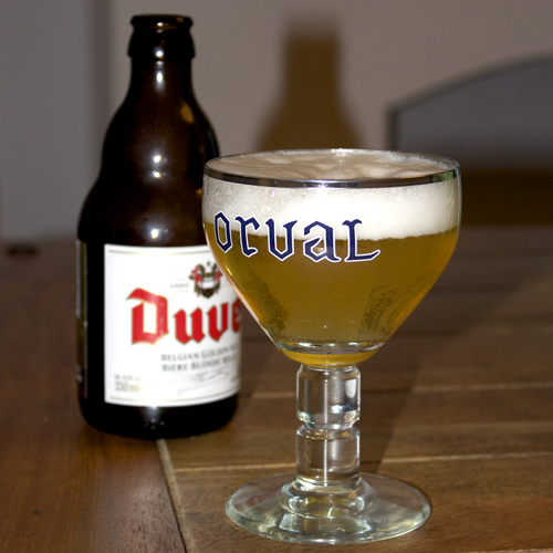 Duvel Poured in Belgian Glass