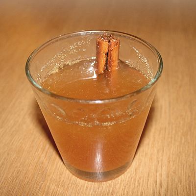 Cinnamon stick in mulled cider